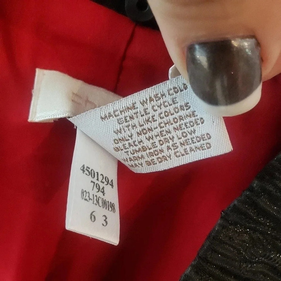 Chico's Black and White with Red Accents Animal Print Blazer - Picture 3 of 4